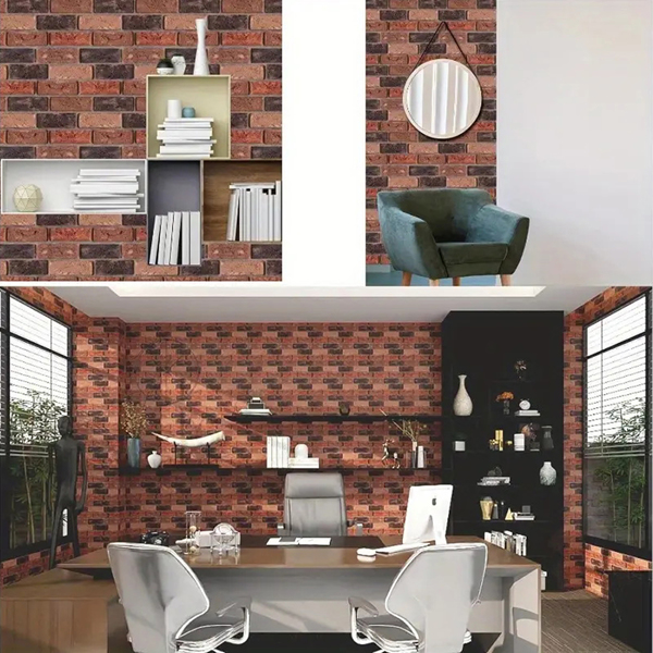 3D Tile Brick Wall Sticker Self-adhesive Waterproof Foam Panel Wallpaper 10pcs-6