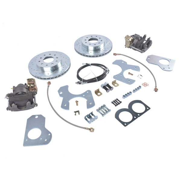制动改装包 For 1978-1988 G Body S10 Chevy Pontiac Buick skylark Rear Disc Brake Conversion Kit Drilled Rotor-4
