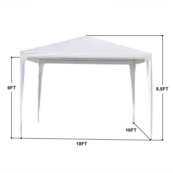 3 x 3m Waterproof Tent with Spiral Tubes White-8