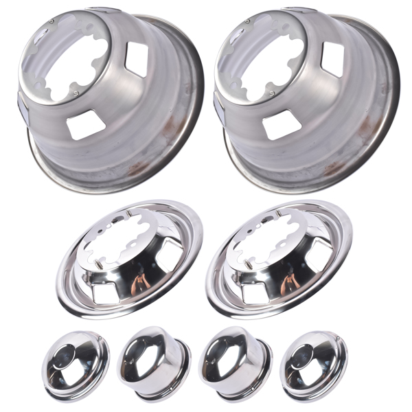 17 Inch Dually Wheel Simulators Rim Cover Replacement for Dodge Replacement for Ram 3500 2003-2018 5.7L 6.4L-5