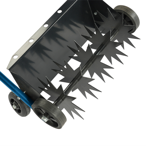 19in Push Spike Aerator, Heavy Duty Rolling Lawn Aerator, Rotary Spike Lawn Aerator, Manual Aeration Equipment with U-shaped Handle, for Lawn Garden Yard Grass Aeration-3