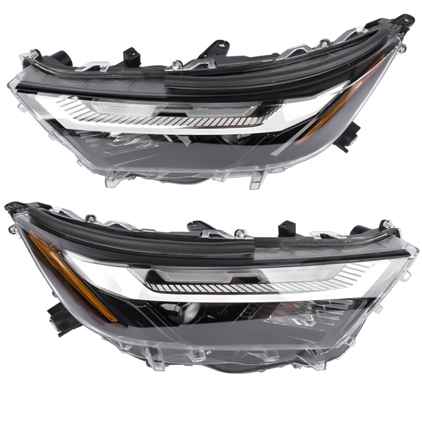 Pair Left+Right LED Headlight Lamp Assembly Replacement for Toyota RAV4 2.5L 2022 2023 2024 811500R350 811100R350-2