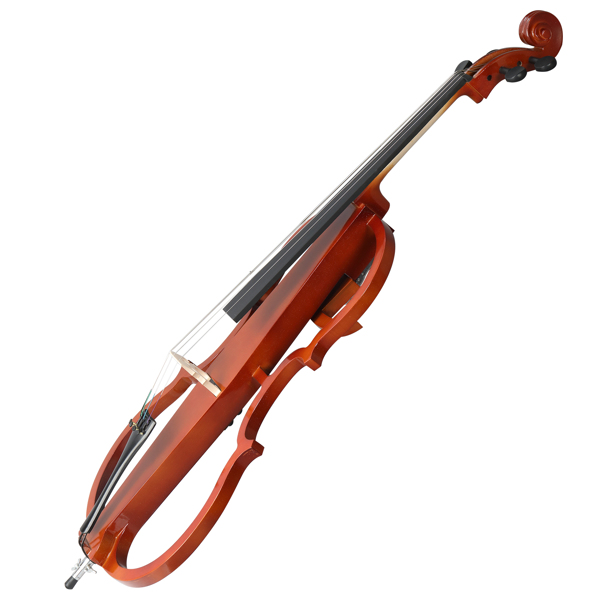 Full Size 4/4 Electric Style Cello with Case Bow Rosin Earphone Connecting line Natural-2