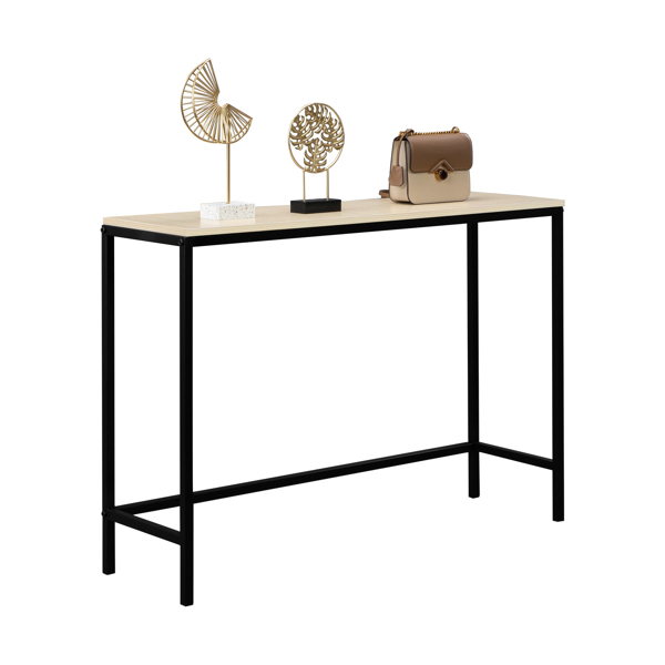 Industrial Style Porch Table Single Layer Light Walnut Color Triamine Board-6