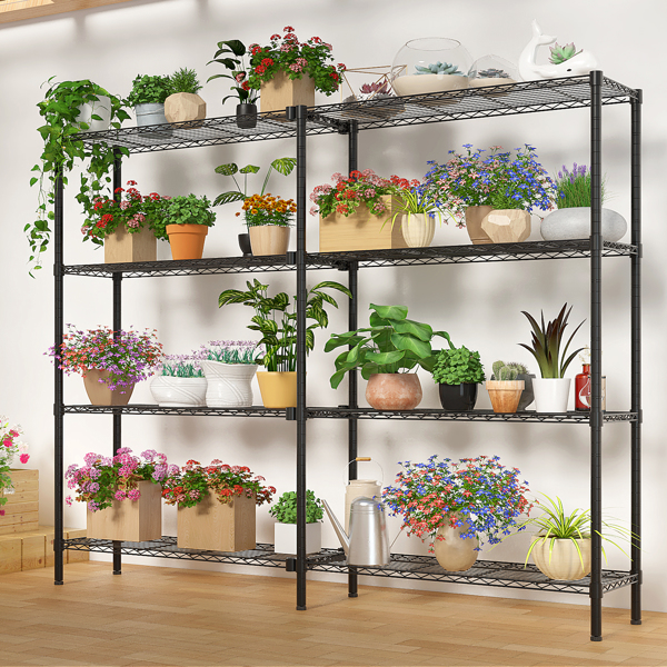 49.2''W  Adjustable  Storage Shelves   NSF  Wire Shelving Unit Multiple rows   Shelving for Storage Rack Shelves for Storage Heavy Duty Garage Shelf Pantry Shelves Kitchen Shelving,  49.2''W*70.86''H*-24