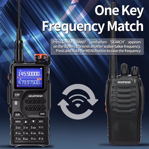 BAOFENG K5PLUS 10w Ham Radio Long Range (Upgraded of UV-5R) Portable Handheld Walkie Talkies Long Distance, Two Way Radio with Copy Frequency, AM,USB-C Charging, NOAA Weather Receiver for Hunting,-13