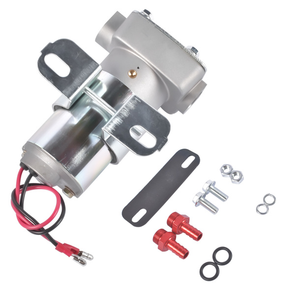 Electric Fuel Pump 97 GPH 7 PSI Universal Red Fit for Holley Demon Carburetor Chrome Aluminum 71 GPH at 4 PSI 3/8" NPT Inlet/Outlet F53001 F53001C-7