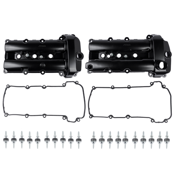 Pair Aluminum Engine Valve Cover Left & Right with Gasket Replacement for Jaguar S-Type 3.0L 2002-2008 C2C38781 C2S48786-4