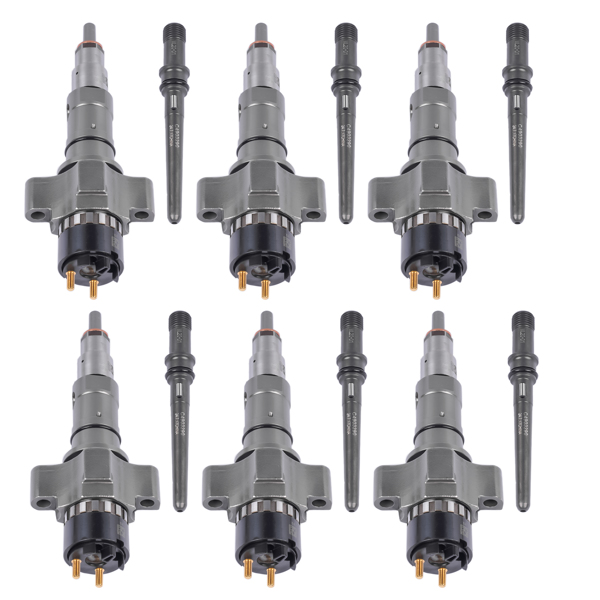 Set of 6 Diesel Common Rail Fuel Injectors Fit for Cummins Automotive 8.9 Liter ISC/ISL Engines 2872127 4954679 4954927 4984332-4