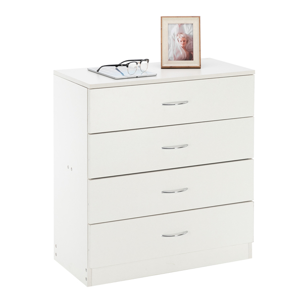 Modern Simple 4-Drawer Dresser White-9