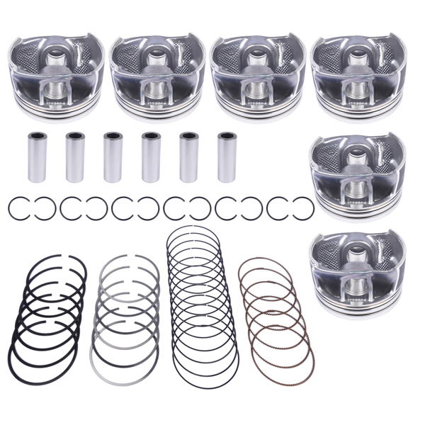 活塞环套装 6x Pistons & Rings Set STD For VW Porsche Audi S4 B9 S5 A6 A7 Q7 3.0 TFSI EA839-6