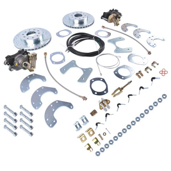 DBK9 Complete Rear-End Bolt-On Disc Brake Conversion Kit for Ford 8 Inch or 9 Inch Small Bearing-4