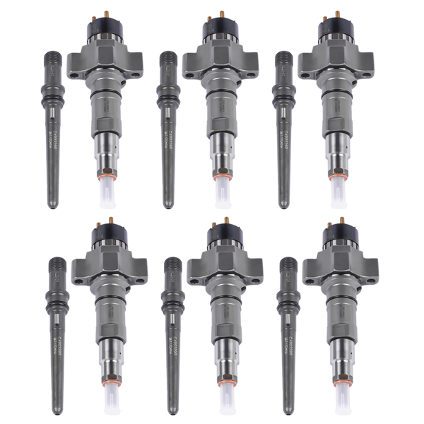Set of 6 Diesel Common Rail Fuel Injectors Fit for Cummins Automotive 8.9 Liter ISC/ISL Engines 2872127 4954679 4954927 4984332-1