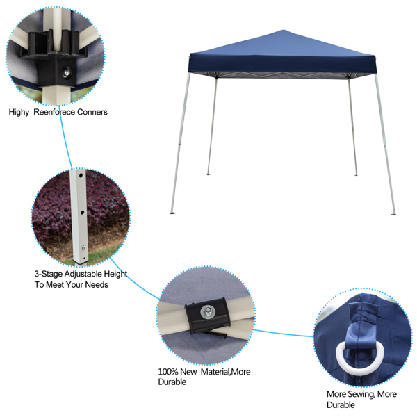 8*8ft Portable Home Use Waterproof Folding Tent Blue-94