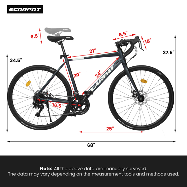 700Cx28 Road Bike, Lightweight Aluminum Frame, Disc Brakes, 16-Speed, Fast Acceleration, Suitable for Men and Women, Ideal for High-Intensity Riding -8