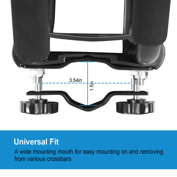 Universal Kayak Roof Rack, 1 Pairs-Bar Rack HD Kayak Carrier Canoe Boat Surf Ski Roof Top Mount Car SUV Crossbar-3