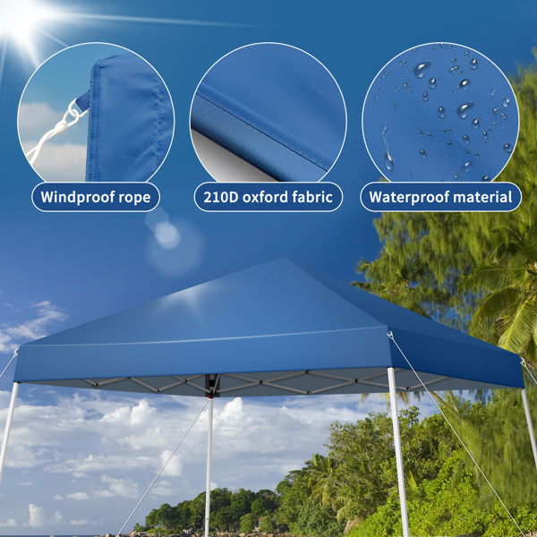8*8ft Portable Home Use Waterproof Folding Tent Blue-7