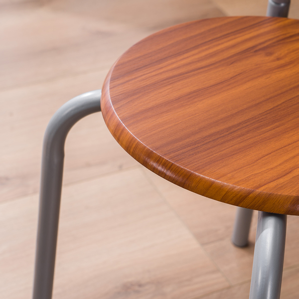 【Replace 35204938】Brown Wood Grain PVC Breakfast Table (One Table and Two Chairs)-33