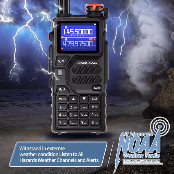 BAOFENG Radio Walkie Talkies K5PLUS Ham Radio Long Range Handheld Rechargeable Two Way Radio 10W(Upgrade of UV-5R) with NOAA, 999 Channels, Copy Frequency, USB-C Charginng, Emergency Radios Audio prod-13