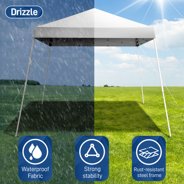 2.4 x 2.4m Portable Home Use Waterproof Folding Tent White-11
