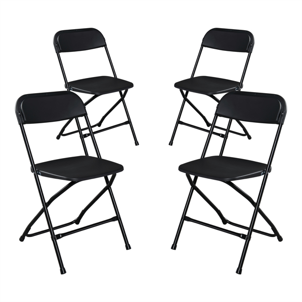 【Replace 8542051】4pcs Injection Molding Classic Garden Plastic Folding Chair Black-18