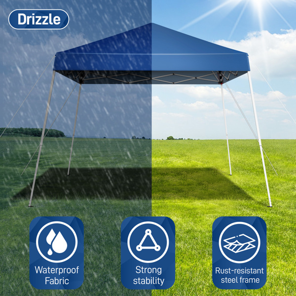 8*8ft Portable Home Use Waterproof Folding Tent Blue-9