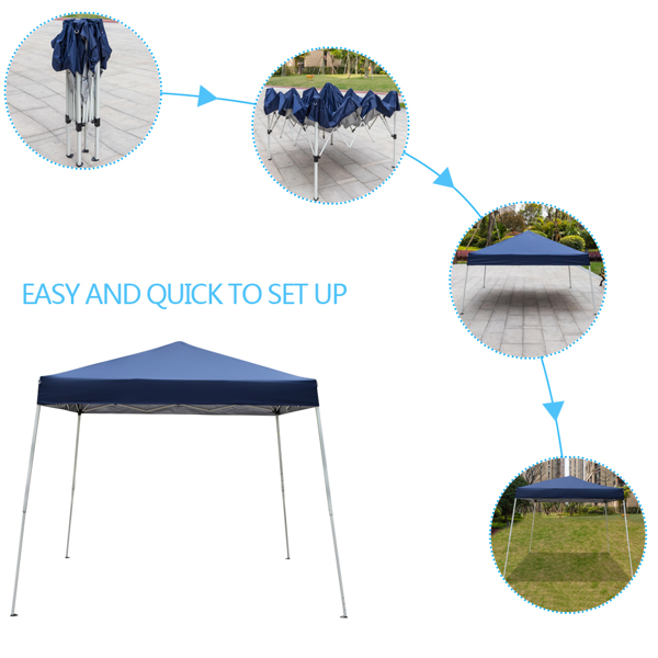 8*8ft Portable Home Use Waterproof Folding Tent Blue-41