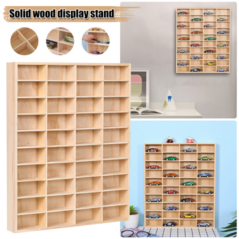 Wooden 1/64 Scale Toy Car Hot Diecast Wheels Matchbox Display Case Storage Gift