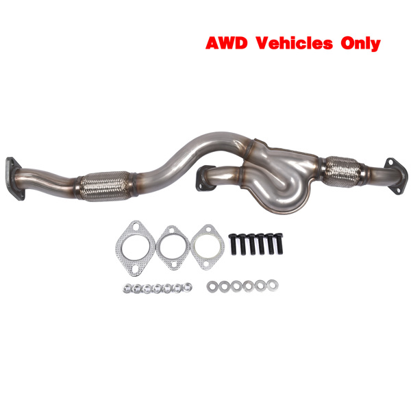 Front Exhaust Y Pipe Fits for Hyundai Tucson Kia Optima Sport Utility 2.7L V6 AWD Only 2005-2008-5