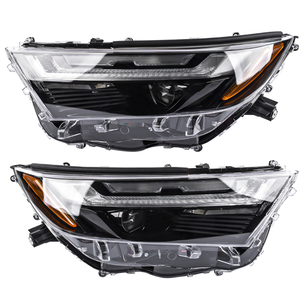 2pcs Headlight Full LED Type Driver & Passenger Side Replacement for Toyota RAV4 2022-2024 811500R360 811100R360-1