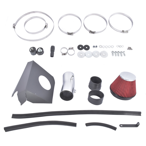 Air Intake System Fit for Nissan Maxima Sedan 3.5L V6 GAS 2009-2023 Aluminum Non-Woven Synthetic Polished Red Air Filter HPR9606-4
