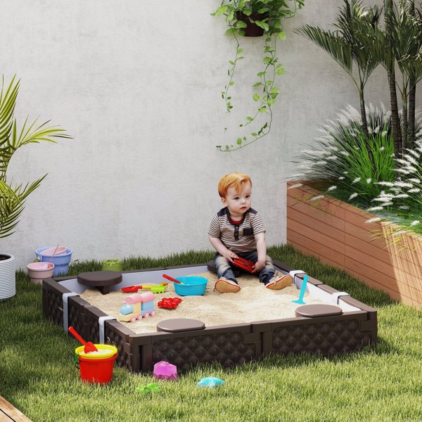 Kids Sandbox with Cover ( Amazon Shipping)（Prohibited by WalMart）-1