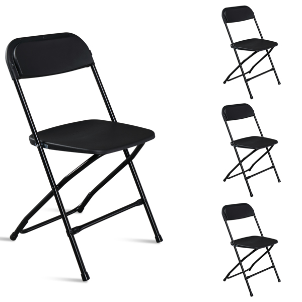 【Replace 8542051】4pcs Injection Molding Classic Garden Plastic Folding Chair Black-17