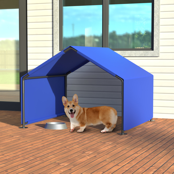 Dog Shade Shelter Outdoor Tent for Small Medium Dogs, Waterproof Sun Protection Pet House for Dogs, Small Animals and Livestock, Blue -3