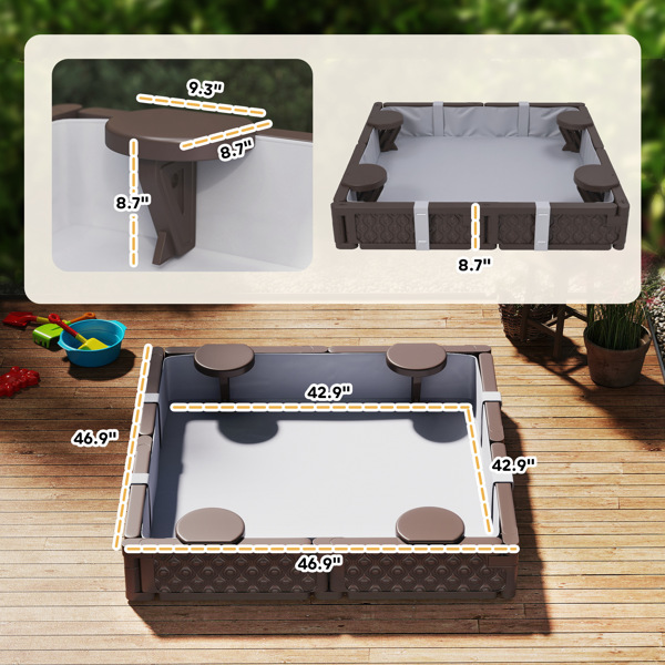 Kids Sandbox with Cover ( Amazon Shipping)（Prohibited by WalMart）-2