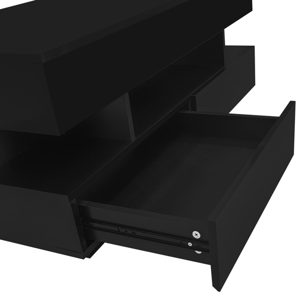  Lift-Top Coffee Table with 2 Drawers, Modern Coffee Table with Adequate Hidden Compartment, Multi-Functional Lift-Top Coffee Table with High-Gloss Finish for Living Room-14