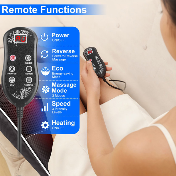 Back Massager with Heat 3D Kneading Massage Pillow Relaxing massage Full Body Massager for Back Neck Waist Arm Abdomen Calf-3