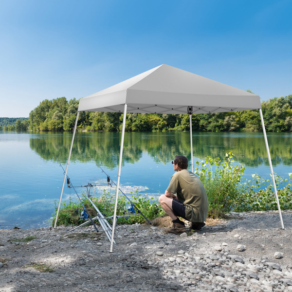 2.4 x 2.4m Portable Home Use Waterproof Folding Tent White-18