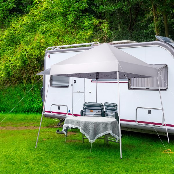2.4 x 2.4m Portable Home Use Waterproof Folding Tent White-16