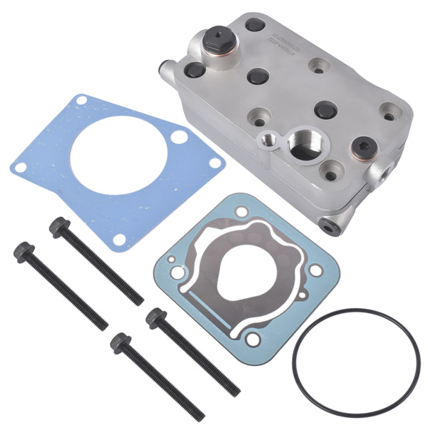 Truck Air Brake Compressor Cylinder Head Silver with Valves Fit for Mercedes 0011301215 0011302615-2