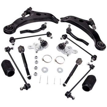 14Pcs Suspension Front Lower Control Arm Tie Rods Fit for TOYOTA CAMRY 2007 - 2011 USA Built Models Only