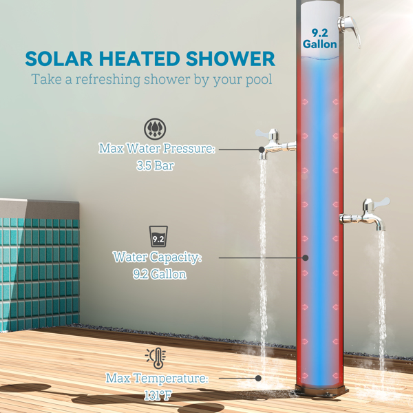 Solar heated shower( Amazon Shipping)（Prohibited by WalMart）-3