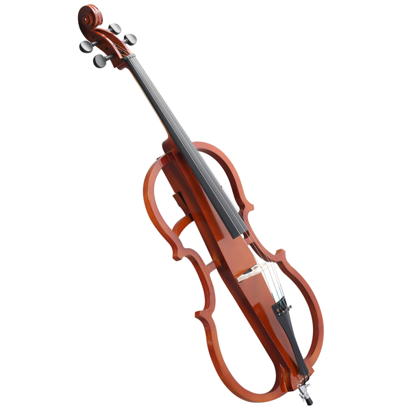 Full Size 4/4 Electric Style Cello with Case Bow Rosin Earphone Connecting line Natural-3
