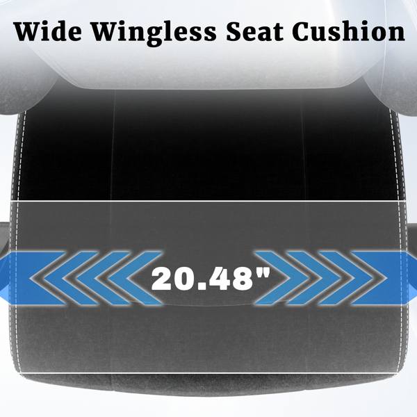 Ergonomic Gaming Chair, Video Game Chair with Massage Lumbar Support and Footrest, Height Adjustable Fabric Computer Chair with Pocket Spring Cushion, Black-7