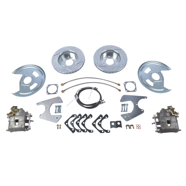 Rear Disc Brake Conversion Kit with Brake Cables Std Rotors Fit for GM A F-Body 1964-1977-6