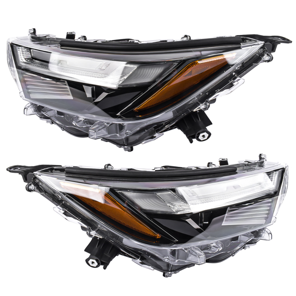 2pcs Headlight Full LED Type Driver & Passenger Side Replacement for Toyota RAV4 2022-2024 811500R360 811100R360-5