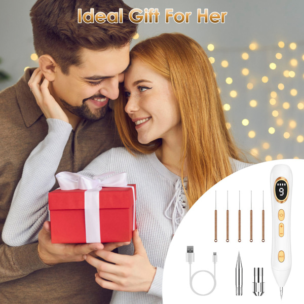 Skin Tag & Wart Removal Pen – 9-Level Electric Remover Tool Kit w/ 5 Disposable Needles + Reusable Probe, Cordless USB Rechargeable, Safe At-Home Spot Remover for Flawless Skin-9