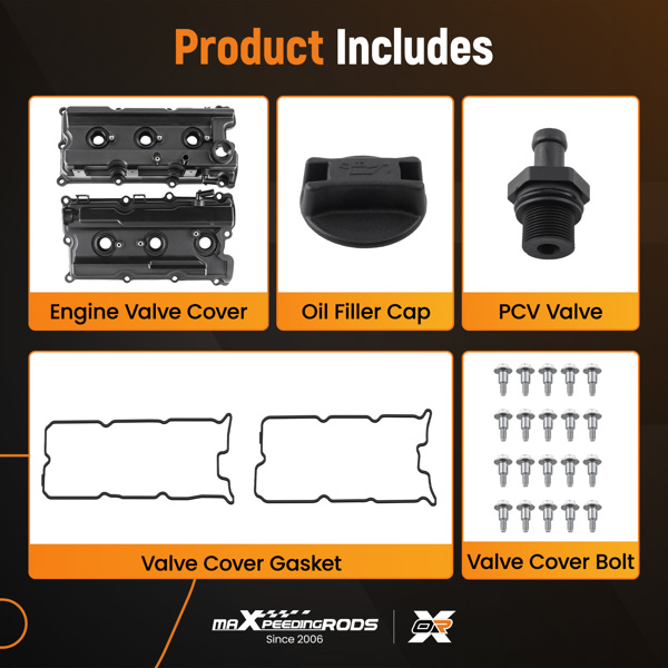 Valve Cover w/ Gasket & Bolts Fit for Nissan Frontier Pathfinder Xterra 4.0L 05-19-6