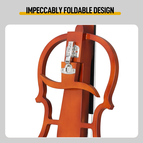 Full Size 4/4 Electric Style Cello with Case Bow Rosin Earphone Connecting line Natural-6