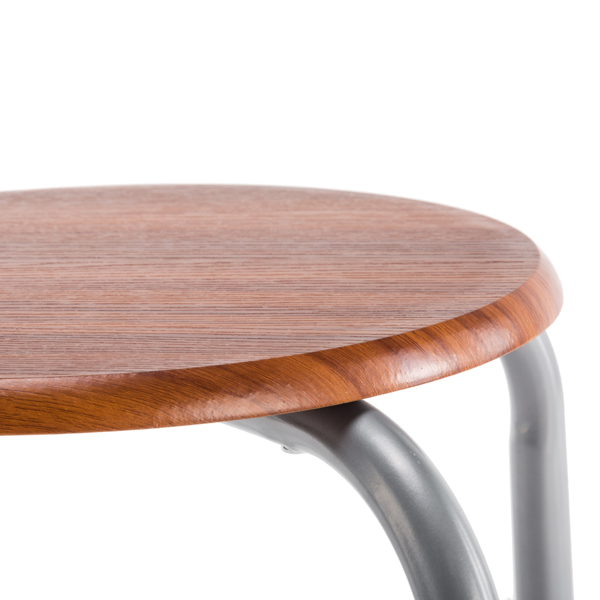 【Replace 35204938】Brown Wood Grain PVC Breakfast Table (One Table and Two Chairs)-17